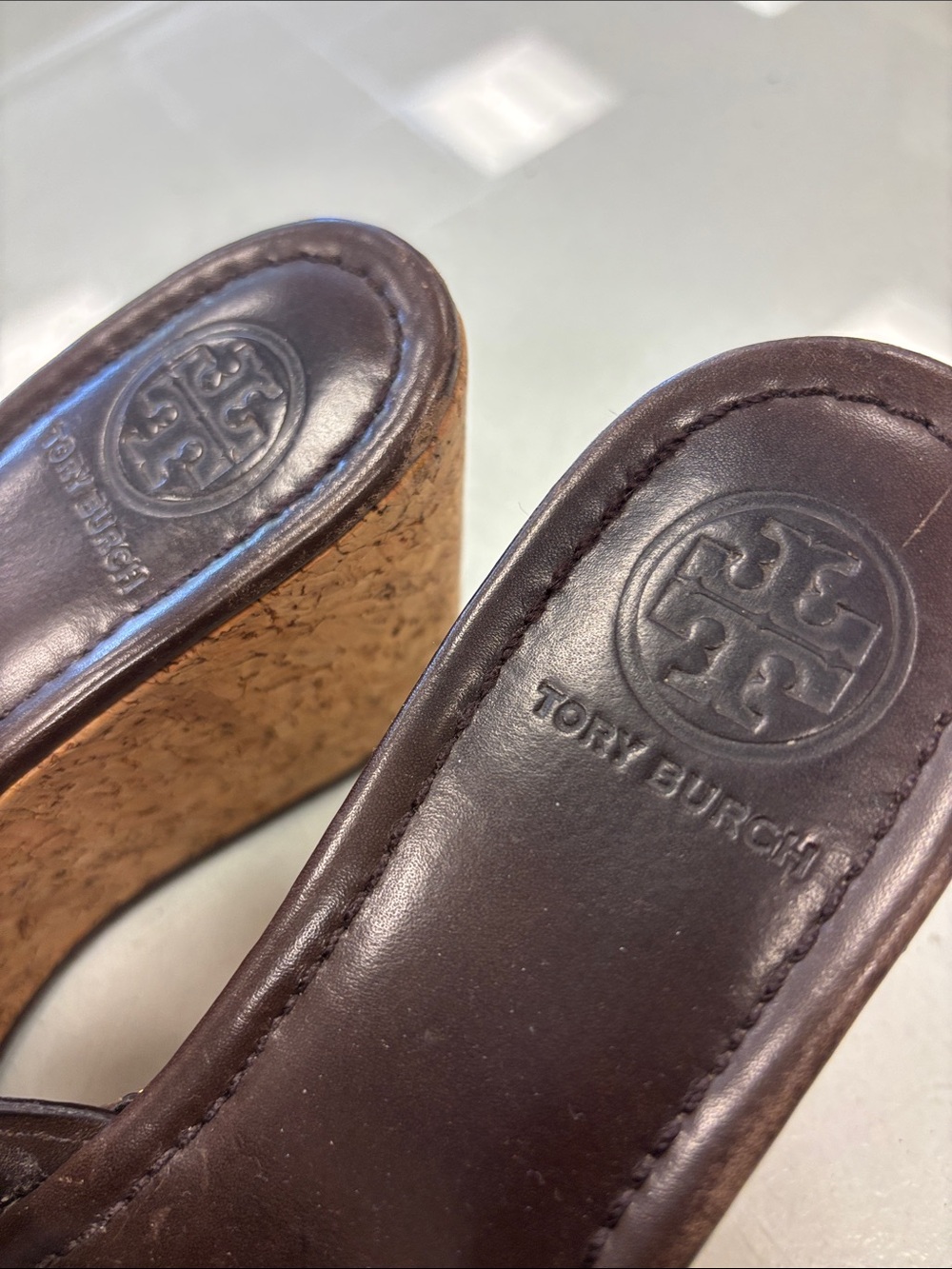 Tory Burch Leopard Pamela Cork Wedge Slide - Picture 4 of 8